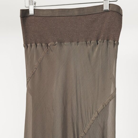 Rick Owens Anthem SS/11 "Dust" Silk-Blend Bias-Cut Midi Skirt - Picture 3 of 9